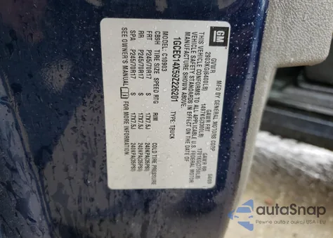 2009 Chevrolet Silverado C1500 из США, поврежденный, VIN 1GCEC14X59Z226201